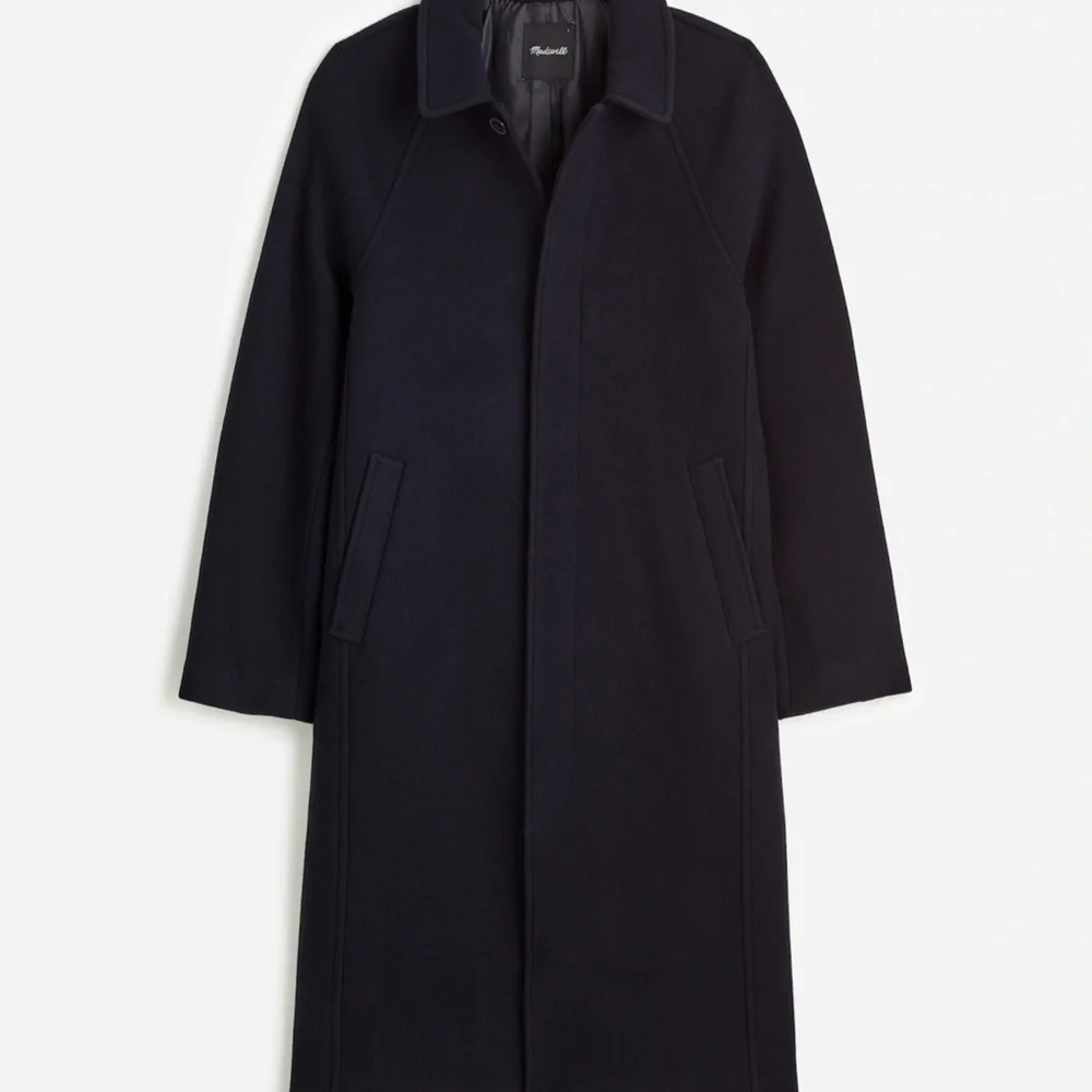 New MADEWELL Mens XS Raglan-Sleeve Topcoat Italian Fabric Deep Navy $398 NS361 - Picture 2 of 6